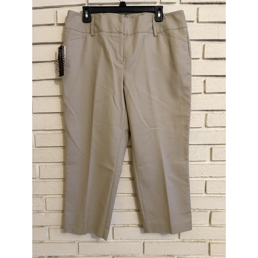 Dana‎ Buckman Signature Size 14 Tan Capri Pants 23" Inseam NEW
